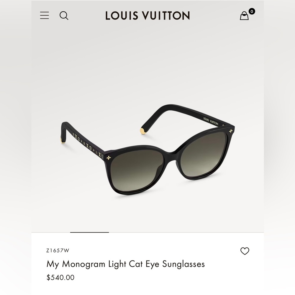LV monogram cat eye shades